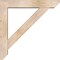 Ekena Millwork Traditional Slat Smooth Bracket w/ Offset Brace, Douglas Fir, 5 1/2"W x 28"D x 28"H BKT0604X28X28TRA06SDF - alternate 4